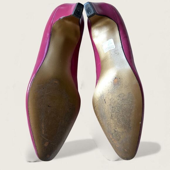 Naturalizer Hot Pink Leather Pumps 80s/90s Vintage Soft Shoes, Size 6.5 - Picture 9 of 10